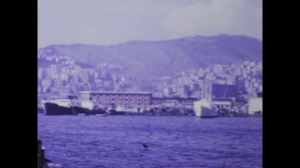 Palermo Italia Junio 1968 Material Vintage Que Captura Bullicioso Puerto — Vídeos de Stock
