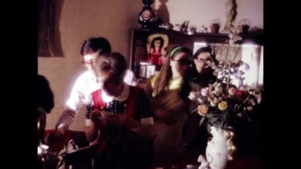 Палермо Італія Липень 1968 Ностальгійне Домашнє Відео Зображає Сім Яка — стокове відео
