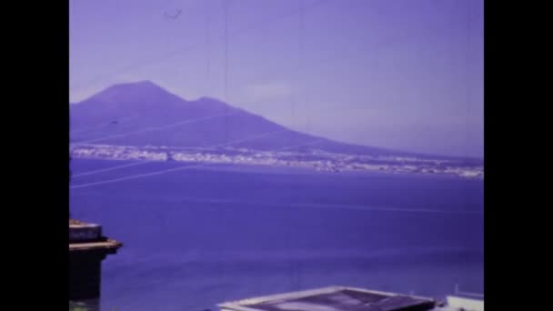 Nápoles Italia Julio 1968 Impresionantes Imágenes Impresionante Bahía Nápoles Vistas — Vídeos de Stock