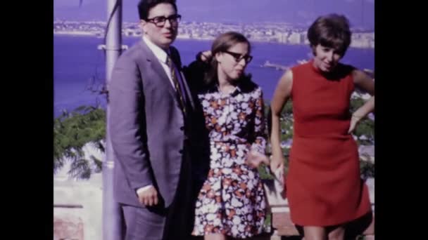 Palermo Olaszország 1968 Július Elragadó Évjárati Felvétel Amely Nápolyi Emberek — Stock videók