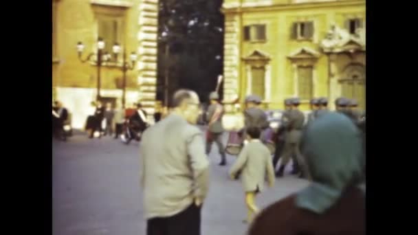 Roma Italia Marzo 1968 Riprese Epoca Una Cerimonia Militare Una — Video Stock