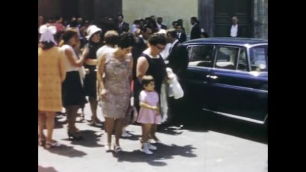 Rome Italie Juin 1968 Une Vidéo Vintage Présentant Une Scène — Video