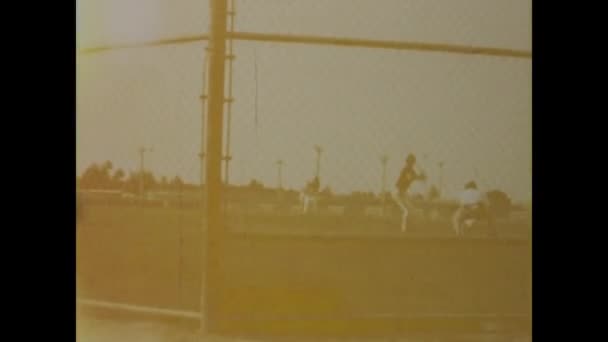 Чикаго Сша 1969 Ретро Кадри Класичного Бейсбольного Матчу Сша Протягом — стокове відео