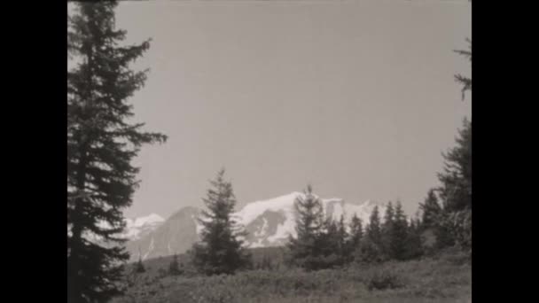 Dolomites Italy May 1950 Step Back Time Mesmerizing Video Clip — стокове відео