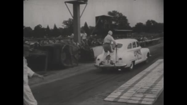 Londen Verenigd Koninkrijk Juni 1950 Aanschouw Het Adrenaline Pompende Moment — Stockvideo
