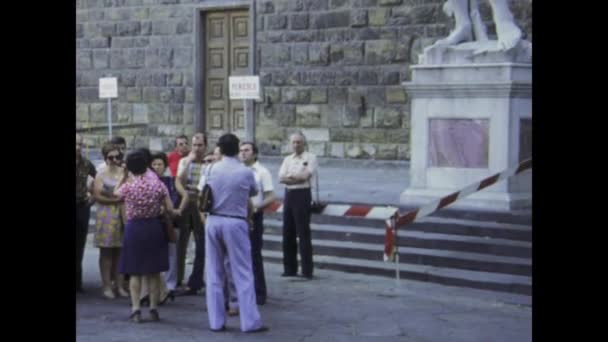 Florencia Italia Mayo 1976 Retroceda Tiempo Hasta Década 1970 Mientras — Vídeo de stock