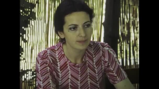 Florencja Włochy Mogą 1976 Wejdź Żywe 1970 Jako Pogodna Kobieta — Wideo stockowe