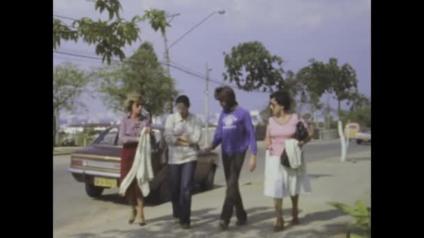 Рио Жанейро Бразилия Май 1976 Шаг Назад Времени Оживленные Городские — стоковое видео