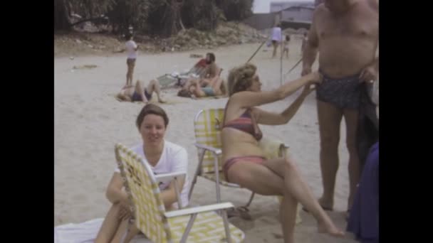 Ріо Жанейро Бразіл Може 1976 Зануритися Залиті Сонцем Пляжі Ріо — стокове відео