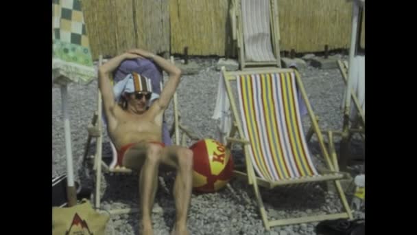 Neapel Italien Kan 1975 Ett Steg Tillbaka Tiden Till Soldränkta — Stockvideo