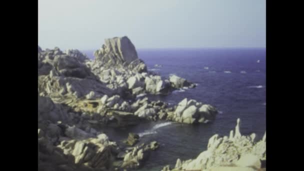 Olbia Olaszország 1975 Júniusa Merüljön Évek Szardíniai Partjának Lélegzetelállító Szépségében — Stock videók