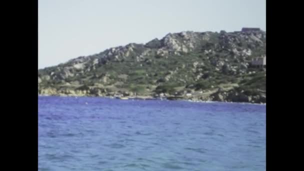 Olbia Itália Junho 1975 Mergulhe Beleza Tirar Fôlego Costa Sardenha — Vídeo de Stock