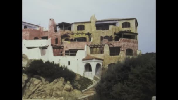 意大利奥尔比亚 1975年6月 沉醉在20世纪70年代古老的撒丁岛村庄的永恒之美中 捕捉其真正的魅力和氛围 — 图库视频影像
