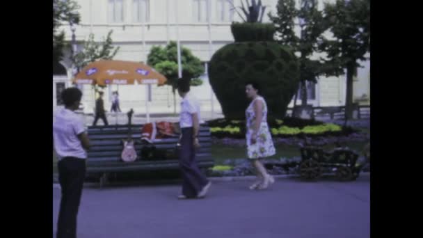 Bukarest Rumänien Kan 1975 Ett Steg Tillbaka Tiden Och Bevittna — Stockvideo