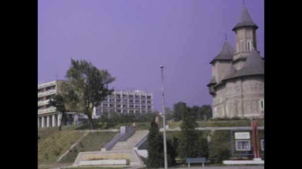 Bukarest Rumänien Kan 1975 Transportera Dig Till Livliga Gatorna 1970 — Stockvideo