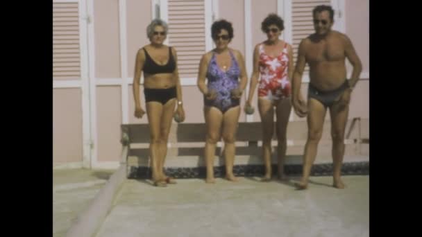 Fano Italien Juli 1975 Upplev Den Livliga Atmosfären Talet Som — Stockvideo