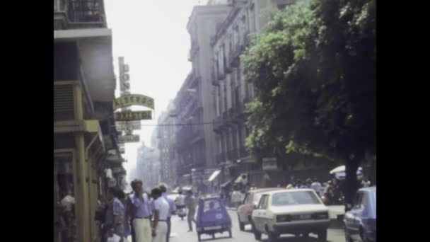 Palermo Włochy Maj 1975 Oglądaj Tętniące Życiem Zgiełku Ulic Palermo — Wideo stockowe