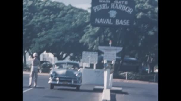 Waikiki Beach Hawaii May 1957 Step History You Witness Entrance — Stock Video