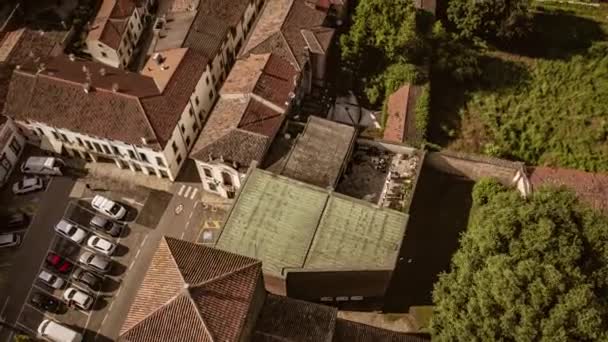 Flygbilder Som Fångar Den Tidlösa Charmen Lendinara Gammal Italiensk Som — Stockvideo
