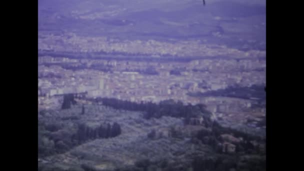 Firenze Olaszország Május 1972 Történelmi Felvétel Amely Bemutatja Légi Kilátás — Stock videók