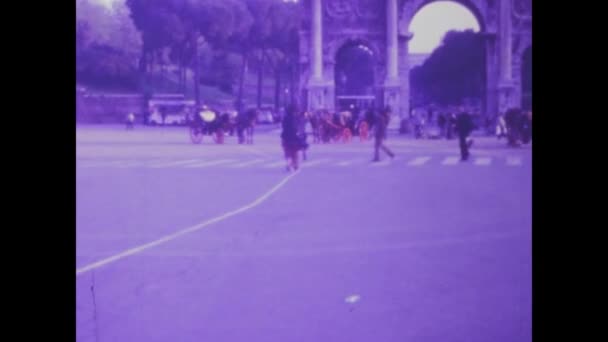 Roma Italia Iunie 1974 Pășește Trecutul Plin Bucurie Acest Clip — Videoclip de stoc