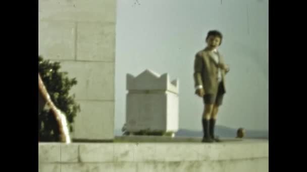 Como Olaszország Május 1964 Gabriele Annunzio Mauzóleumának Évjárata 1960 Évekből — Stock videók