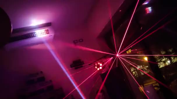 Optagelser Der Viser Optagelsen Pulserende Disco Lys Med Smartphone Kamera – Stock-video