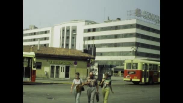 베로나 이탈리아 1977년 10일 1970년대의 본격적인 분위기에서 포착된 베로나의 번화한 — 비디오