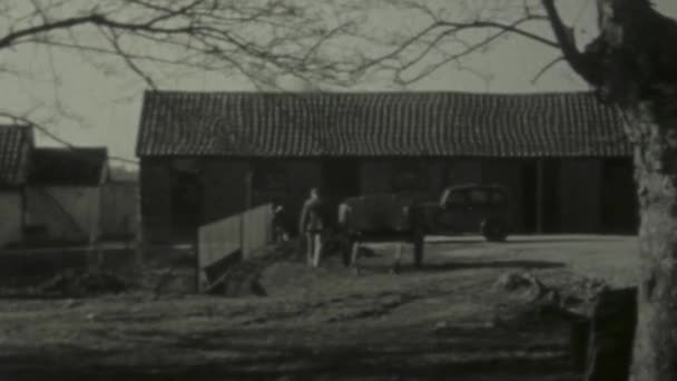 London Förenade Kungariket Maj 1941 Historiska Bilder Typisk Engelsk Jordbruksby — Stockvideo