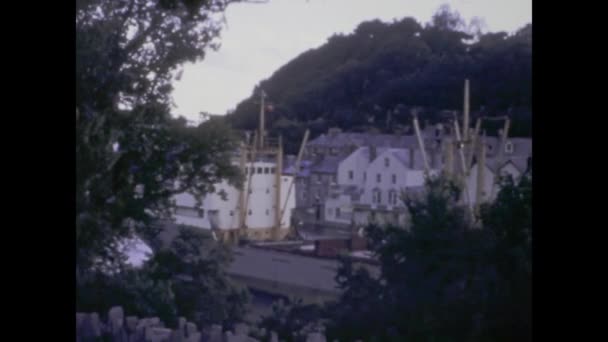 Morieres Les Vignes Fransa 1970 1970 Lerde Denizde Kargo Gemilerinin — Stok video