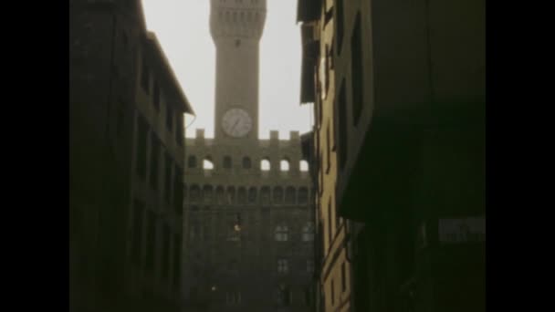 Firenze Italia Maggio 1966 Riprese Vintage Degli Anni Che Mostrano — Video Stock