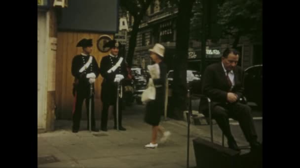 Róma Olaszország Május 1966 Vintage 1960 Évekbeli Felvételek Különböző Nevezetességekről — Stock videók