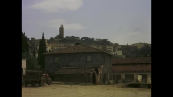 Florence Italie Mai 1966 Images Paisible Village Rural Italien Mettant — Video