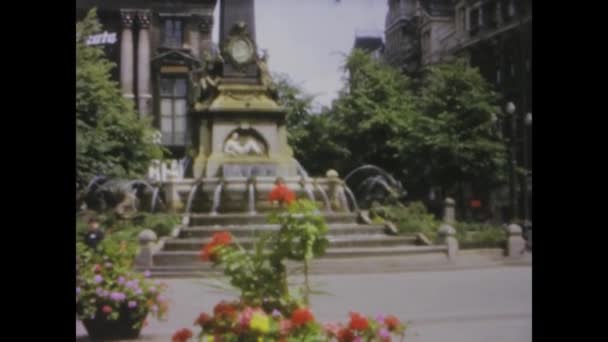 Bruxelles Belgio Maggio 1966 Esplora Affascinanti Vedute Bruxelles Negli Anni — Video Stock