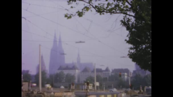 Bruselas Bélgica Mayo 1966 Explore Las Encantadoras Vistas Bruselas Década — Vídeo de stock