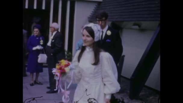 Londra Birleşik Krallık Mart 1966 1960 Lardaki Bir Ngiliz Düğününün — Stok video