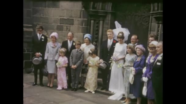 Londra Birleşik Krallık 1966 1960 Lardaki Bir Ngiliz Düğününden Alınan — Stok video