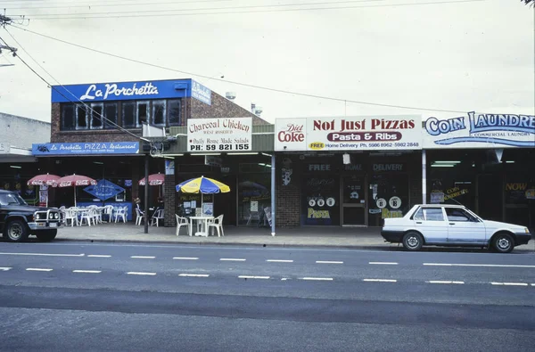 멜버른 오스트레일리아 1999년 12월 1990년대 멜버른의 풍경의 상징적인 스냅샷으로 건축과 — 스톡 사진