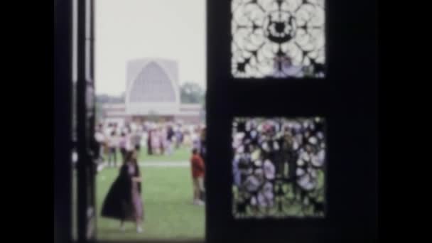 Rochester Estados Unidos Junho 1975 Filmagem Histórica Uma Cerimônia Diploma — Vídeo de Stock