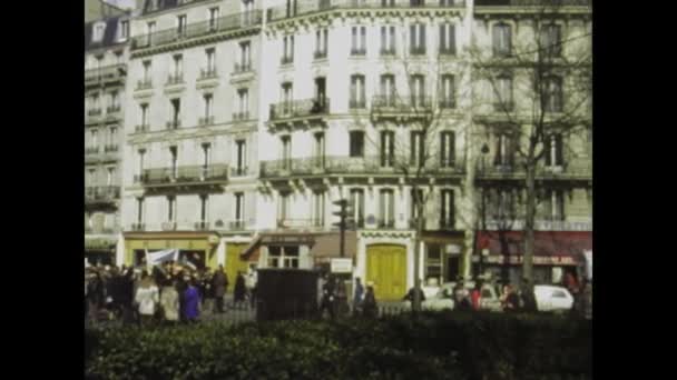 Paris Prancis Mungkin 1978 Rekaman Dari 1970 Menunjukkan Pawai Komunis — Stok Video