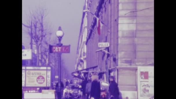 Paříž Francie 1978 Historické Záběry Zachycující Podstatu Každodenního Života Paříži — Stock video