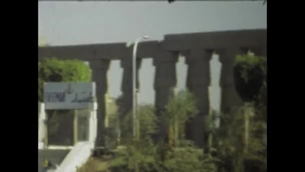 Каир Египет Май 1975 Винтажные Кадры Известного Археологического Места Карнака — стоковое видео