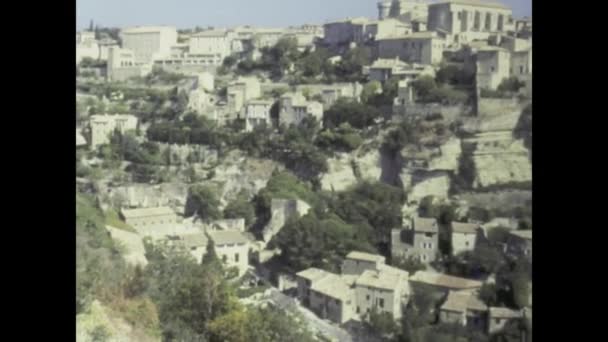 法国普罗旺斯可能在1989年 回到上世纪80年代迷人的普罗旺斯地区风景如画的废墟镜头 — 图库视频影像