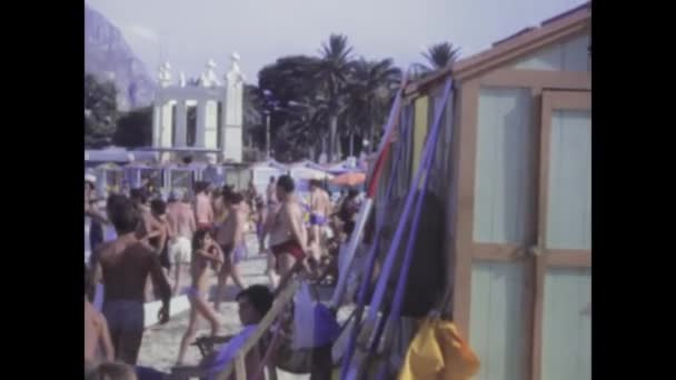 Palermo Italy June 1974 Historic 1970S Footage Capturing Vacationers Palermo — Stock Video