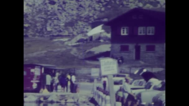 Lucerne Schweiz Juni 1970 Vintage Film Visar Natursköna Schweiziska Alpina — Stockvideo