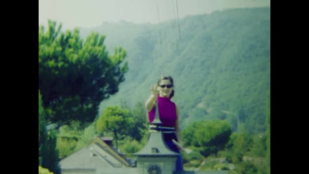 Люцерн Швейцарія Червень 1970 Вінтажні Кадри Відображають Швейцарські Мініатюрні Сцени — стокове відео