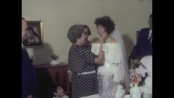 Palermo Italia Luglio 1984 Riprese Degli Anni Una Sposa Casa — Video Stock