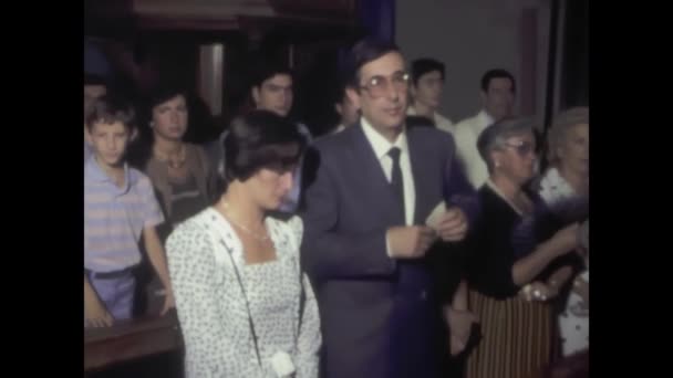 Palermo Talya Temmuz 1984 1980 Lerden Kalma Görüntüler Bir Kilise — Stok video