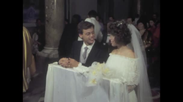 Palermo Włochy Lipiec 1984 Nagranie Lat Osiemdziesiątych Ukazujące Urocze Sceny — Wideo stockowe