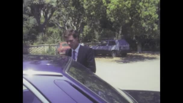 Palermo Talya Temmuz 1984 1980 Lerde Lüks Bir Bmw Sedanı — Stok video